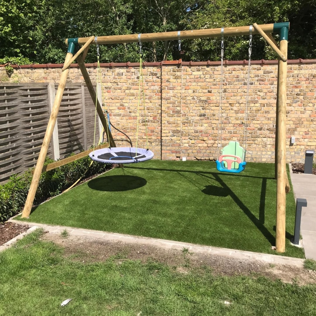 Kunstgras Cocu in een tuin