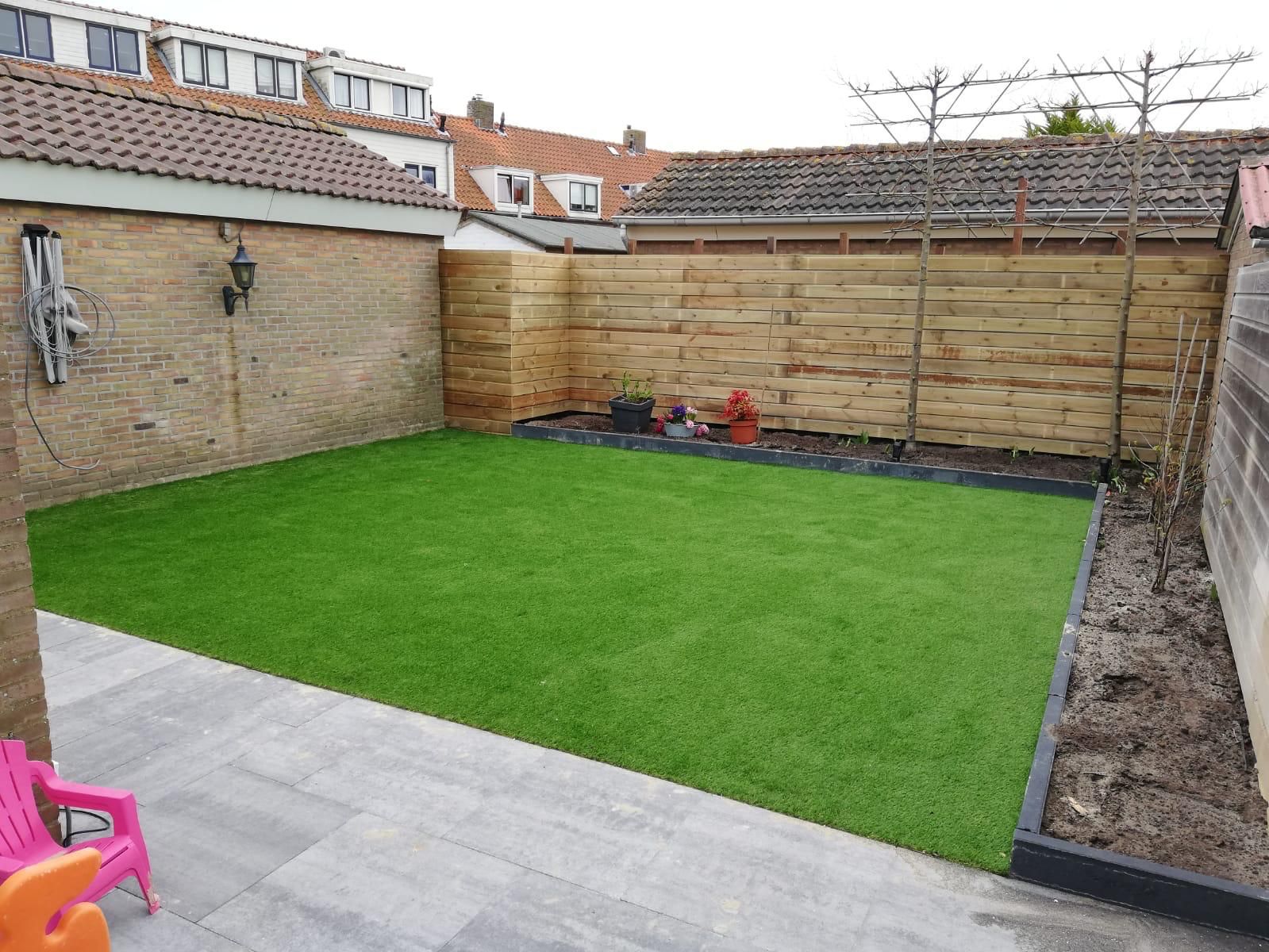 Kunstgras in tuin