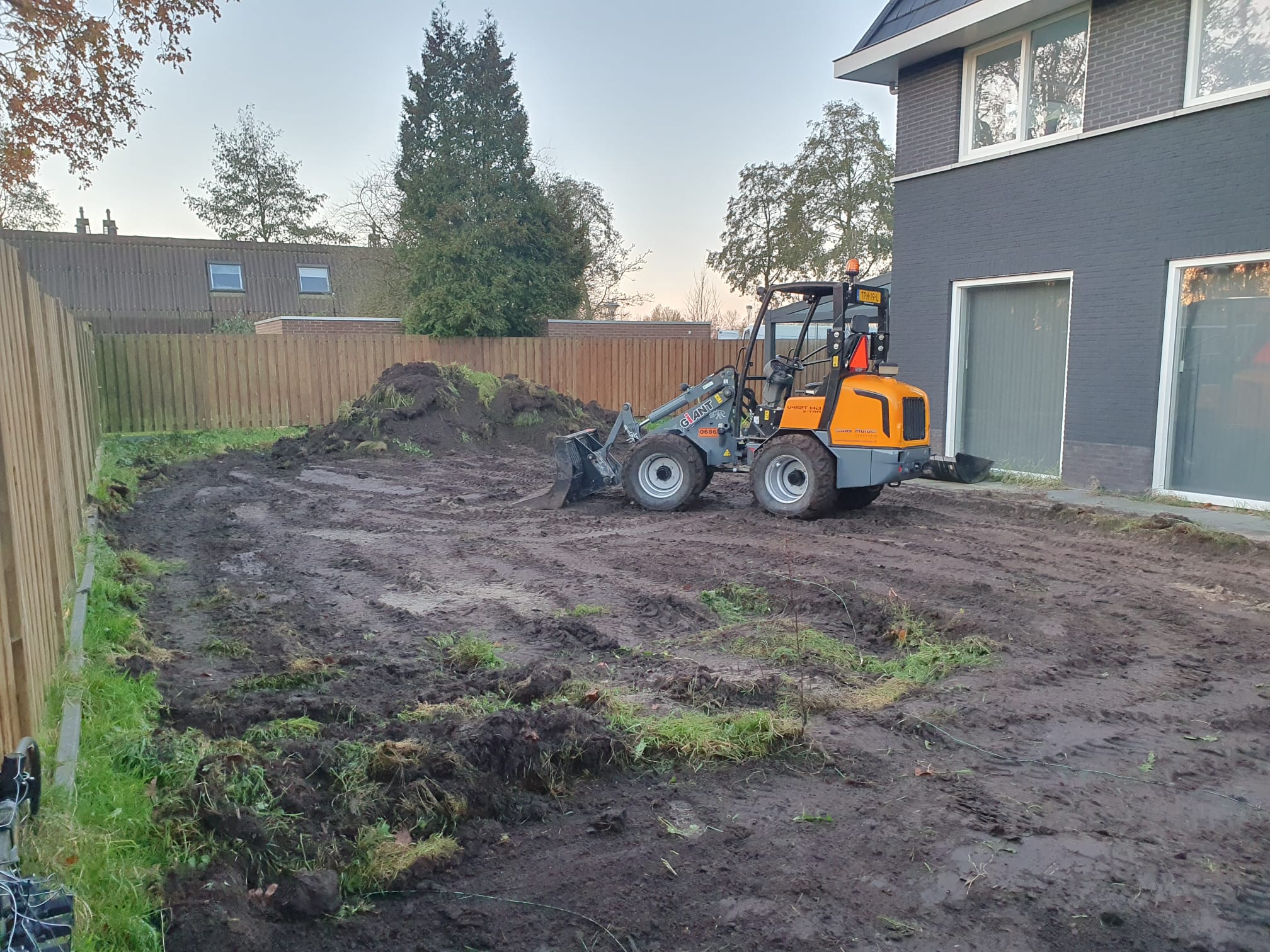 Tuin voor het kunstgras