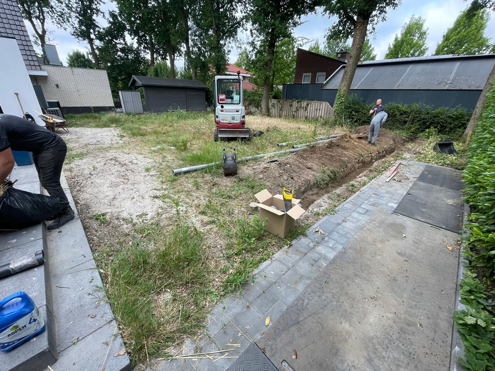 Tuin in Amersfoort voor het kunstgras