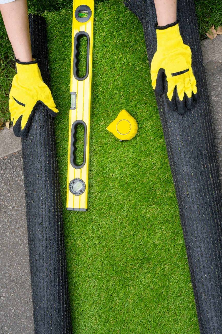 Gereedschap voor leggen van kunstgras