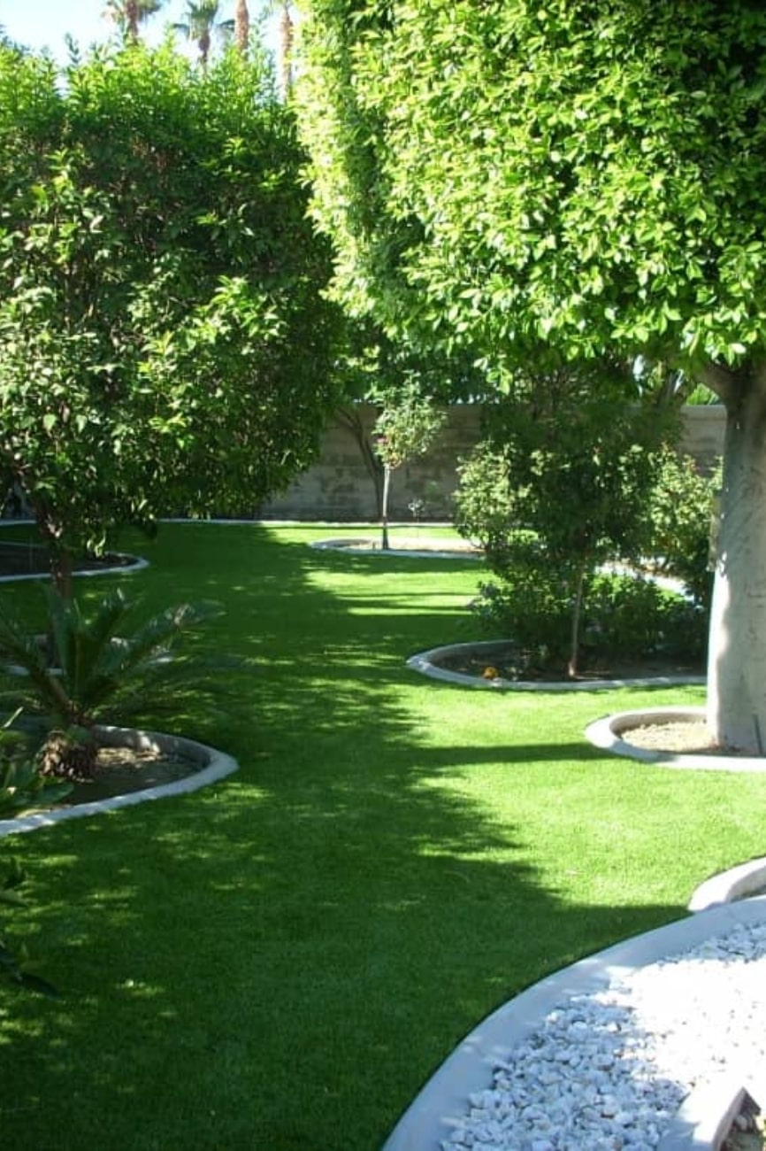 Kunstgras in tuin