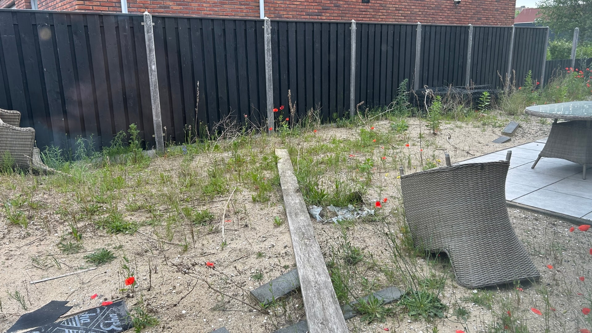 Tuin voor het kunstgras